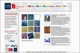 Screen Startseite der VHS Essen